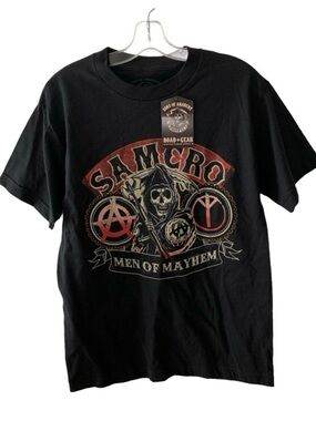 NEW Sons of Anarchy Road Gear Black Graphic T Shirt Men’s Size Medium & Large